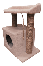 Bast Стандарт Когтеточка Домик с овальной полкой 55 см, джут